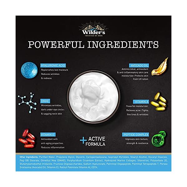 Men's Face Cream Moisturizer - Anti Aging Facial Skin Care - Made in USA - Collagen, Retinol, Hyaluronic Acid - Day & Night - Anti Wrinkle Lotion 2 oz