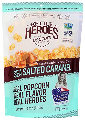 Kettle Heroes Sea Salted Caramel Popcorn 12oz (6 pack)