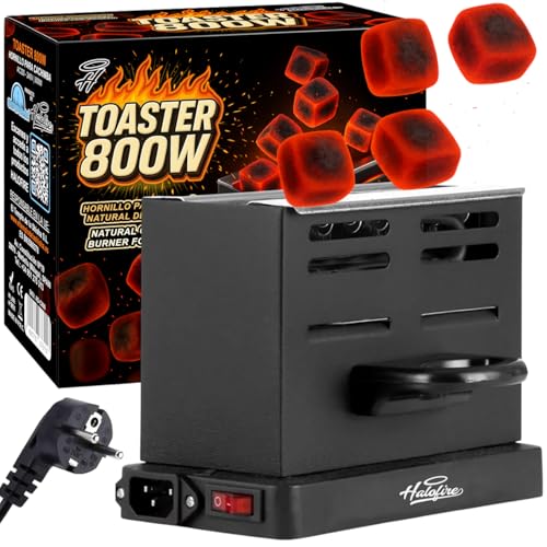 Halofire Toaster 800W – Hornillo Eléctrico para Carbón de Cachimba, Resistencia en Forma de U para Encendido Rápido y Diseño Compacto de Alta Eficiencia