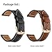 LDFAS Compatible for Vivoactive 4S/3S Bands, 18mm Leather Watch Strap with Rose Gold Metal Buckle Compatible for Garmin Venu 3S/2S Bands, Brown+Black (2 Pack)