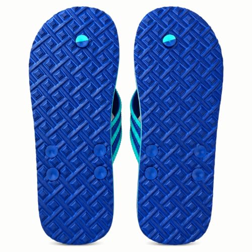 Image of BARHOS Men's Flip Flops Turquoise Blue Navy Thong Slippers