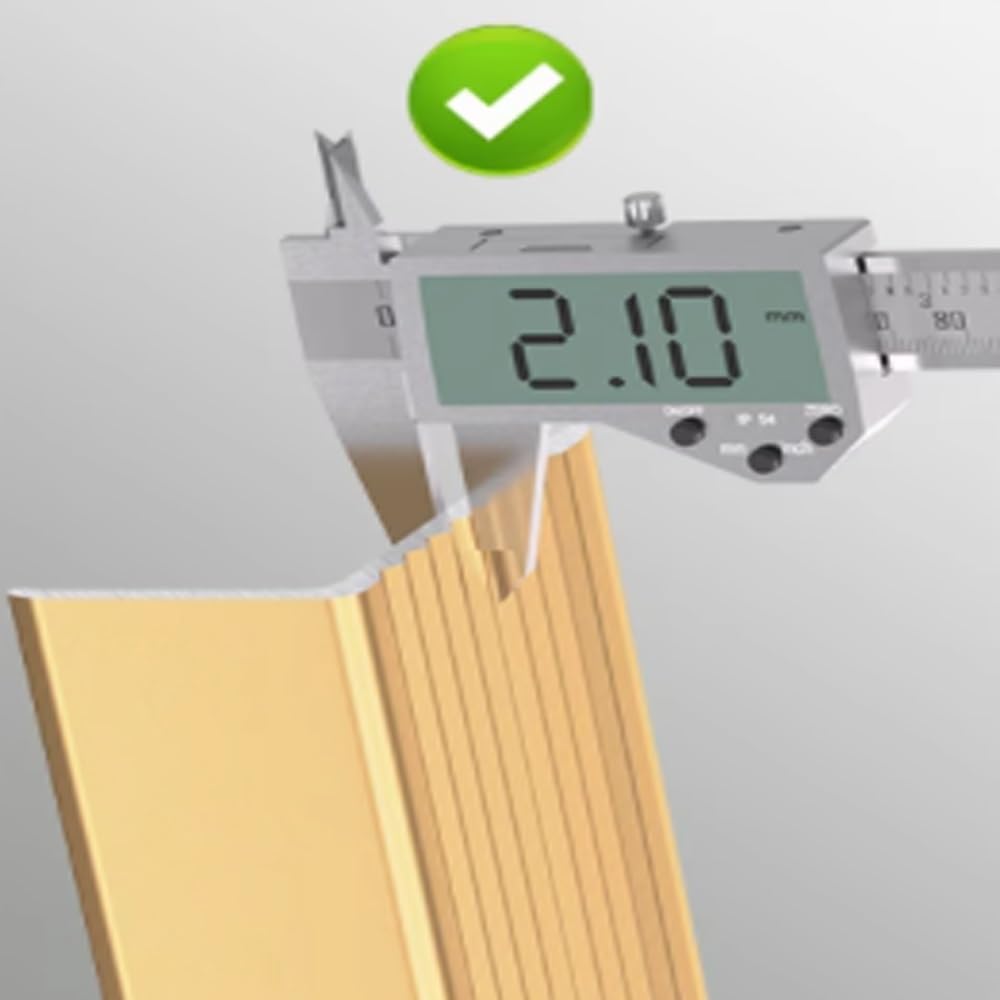 Profilo di Protezione Antiscivolo in Metallo per Bordi di Scale, Disponibile nel8/52 Pollici. Profilo di Transizione Largo 2 Pollici per gradini sicuri e Maggiore Protezione (D 2 52"/130cm).