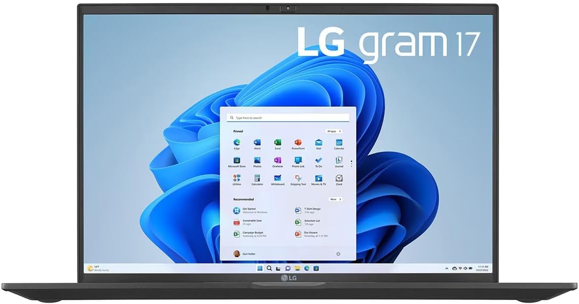 Gram 17Z90TL Laptop 17" WQXGA IPS Touchscreen Intel 8-Core Ultra 7 258V 32GB LPDDR5 1TB SSD Intel Arc Graphics 140V Thunderbolt 4 Wi-Fi 7 Backlit Keyboard Fingerprint Win11 Pro w/ONT 32GB USB