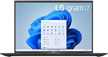 LG 17 Ultralight WQXGA IPS Laptop 12-Core 13th Intel i7-1360P Iris Xe Graphics 32GB DDR4 1TB NVMe SSD 2xThunderbolt4 WiFi 6E HDMI Backlit KB Fingerprint Long Battery Windows 11 Home w/RE USB