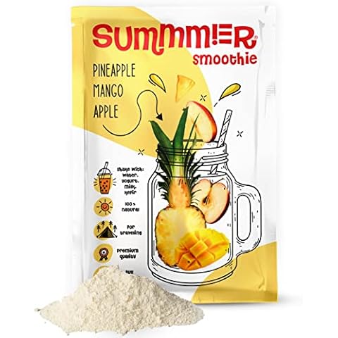 Summer Fruit Smoothie Mix Packets - Pineapple, Mango, Apple- Natural Smoothie Powder - Delicious Home Smoothie Kit - 100% Natural Fruit Cover