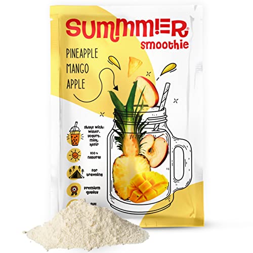 Mélange de smoothie aux fruits d'été - Ananas, mangue, pomme - Poudre de smoothie naturelle - Kit de smoothie délicieuse maison - 100% fruits naturels Cover