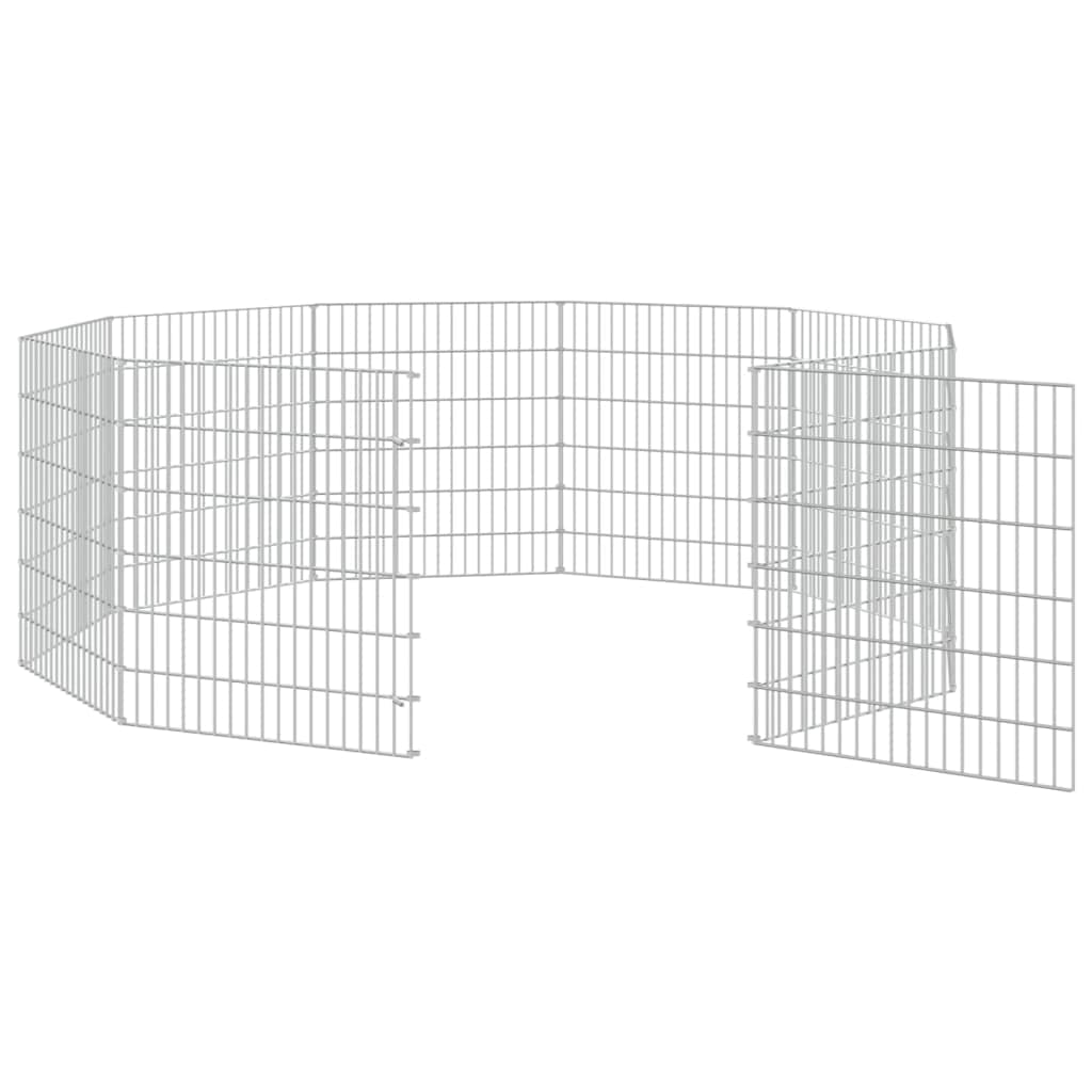 Recinto para mascotas de hierro galvanizado 54 x 60 cm, espacio de juego y descanso seguro para perros y conejos, jaula modular para montar uno mismo