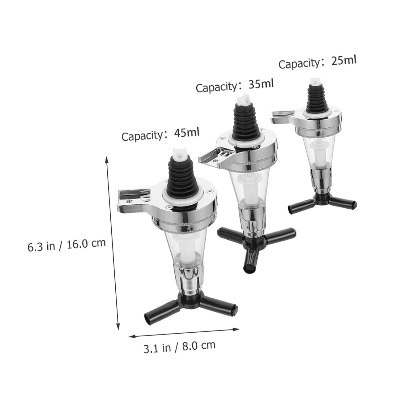 3 piezas Dispensador de Vino Montado Pared Dosificador de Bebidas con Bomba Precisa de Surtidor de Plástico y Silicona Seguro para Licor y Jugos Diseño Elegante y Fácil Uso