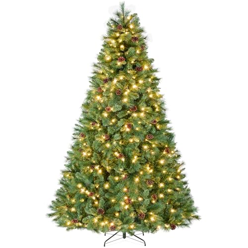 Best Choice Products 7.5ft Pre-Lit Scotch Pine Christmas Tree, Pr...