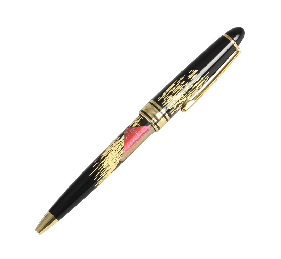 Amazon.co.jp: まえじゅう漆器 漆芸ボールペン 赤富士(B) 桐箱入