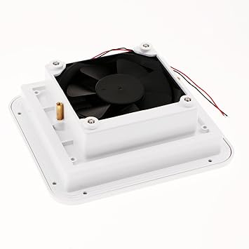 Big Shoppe Store RV Caravan Motorhome Side Air Vent Ventilation Cooling Exhaust Fan 12V White