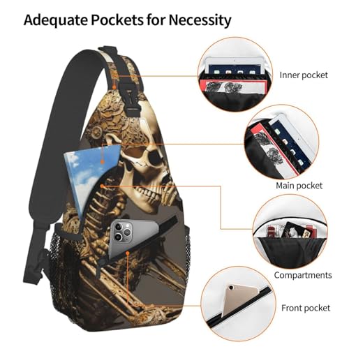 Interesting Skeleton Stylish Men'S Messenger Bag - Durable Polyester, Huge Capacity & Adjustable Strap4