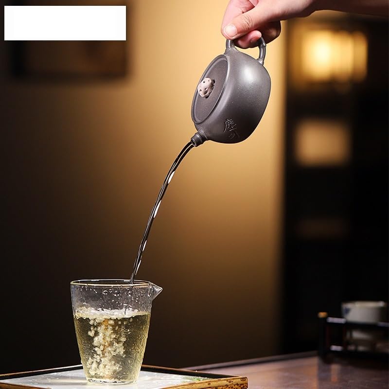 Teiere Teiera for tè Sfuso 200ml Teiera in Argilla Viola Pentola Fatta a Mano Fango Minerale Grezzo Bollitore for tè Bollitore con Filtro Zisha Teaset Teiera