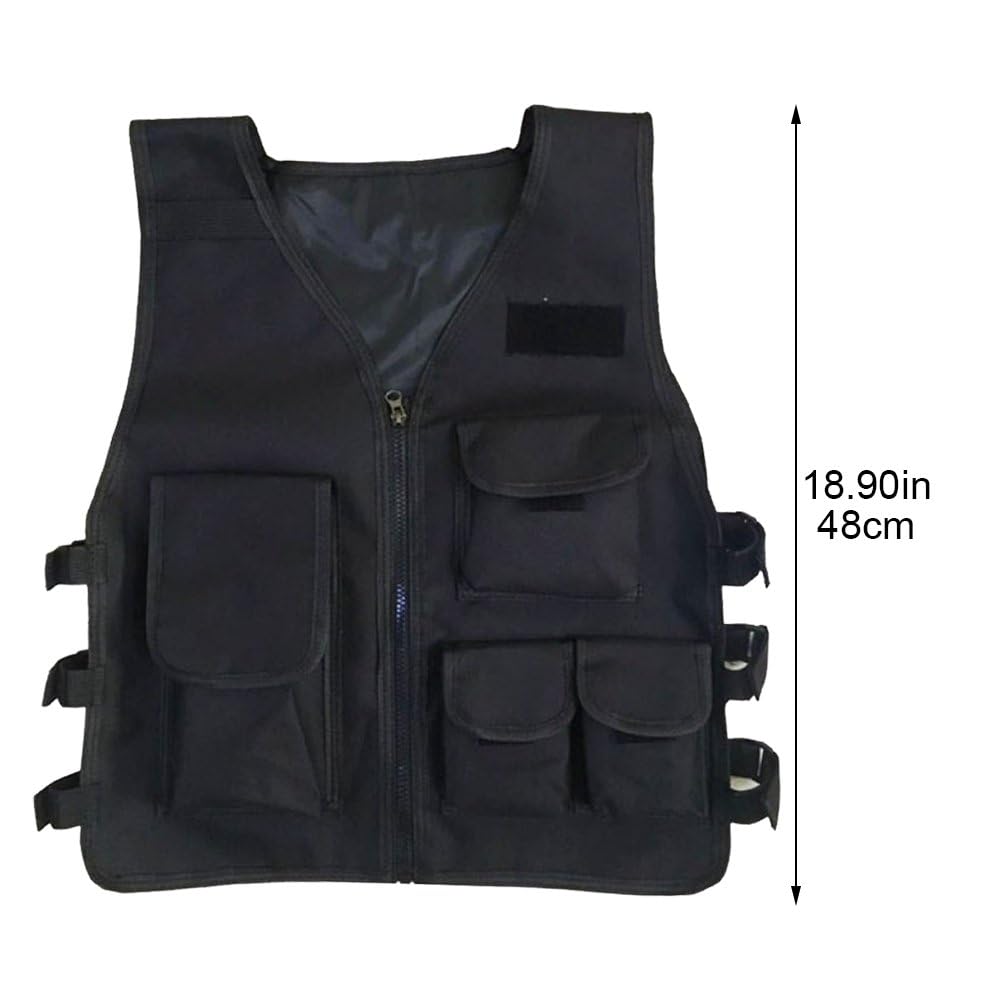 Gilet De Sport pour Enfants, Gilet De avec Gilet Multi-Poches, Entraînement Au Combat sur Le Terrain, Jeux De Plein Air