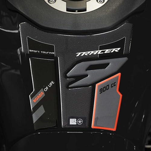 labelbike - Autocollant 3D Moto Réservoir Protection et Décoration en Résine Compatible avec Yamaha Tracer 9 2025 - Couleur Gris