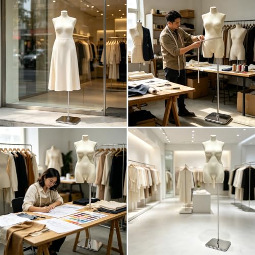 Maniquí de costura mujer talla grande regulable para crear y lucir vestidos en tu taller 8