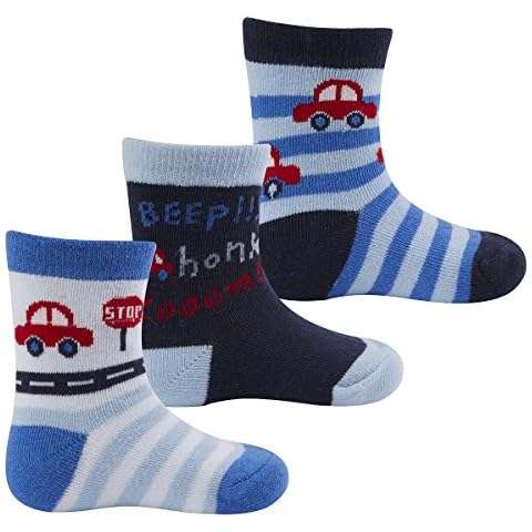 COTTONIQUE Baby Boys Transport Characters Socks Cover
