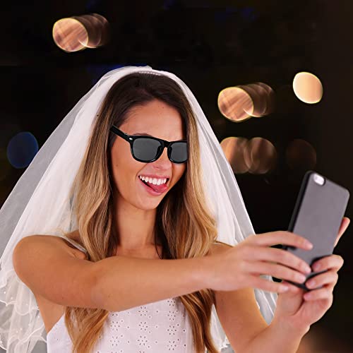 12 Pack Black Sunglasses Bulk Party Favors Retro Black Sunglasses For-Weddings Costume- Blues Brothers,Birthday Summer Beach Wedding Goody Bag Fillers Supplies Kids Adults 80's Retro4