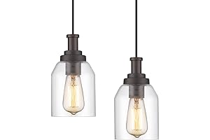 Industrial Farmhouse Oil Rubbed Bronze Pendant Light Fixtures