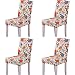 Ogrmar 4PCS Stretch Removable Washable Dining Room Chair Protector Slipcovers/Home Decor Dining Room Seat Cover Multiple Styles (Style 6)