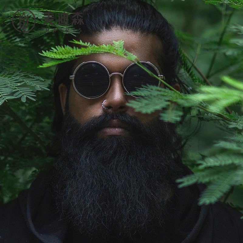 J&L Glasses Retro Steampunk Round Metal Glasses Side Shield Circle Frame Sunglasses Women Men2