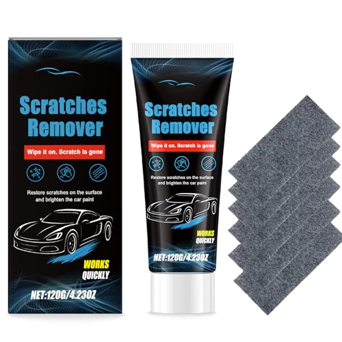 120ml Car Scratch Removal Wax & Nano Sparkle Cloth Set, Car Paint Scratches Remover Car Polishing, Magic Nanosparkle Cloth Car Scratch Remover Kit for Deep Scratches