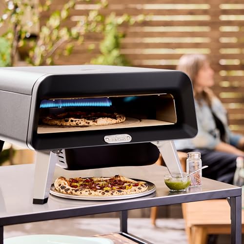 All-Clad 16" Gas Pizza Oven Outdoor, 360° Automatic Rotating Stone for Even Cooking, Cooks Pizza in 90 Seconds, Includes Aluminum Peel Spatula, Portable Oven Pizza Maker, Includes Gas Hose & Regulator by All-Clad - Image 4