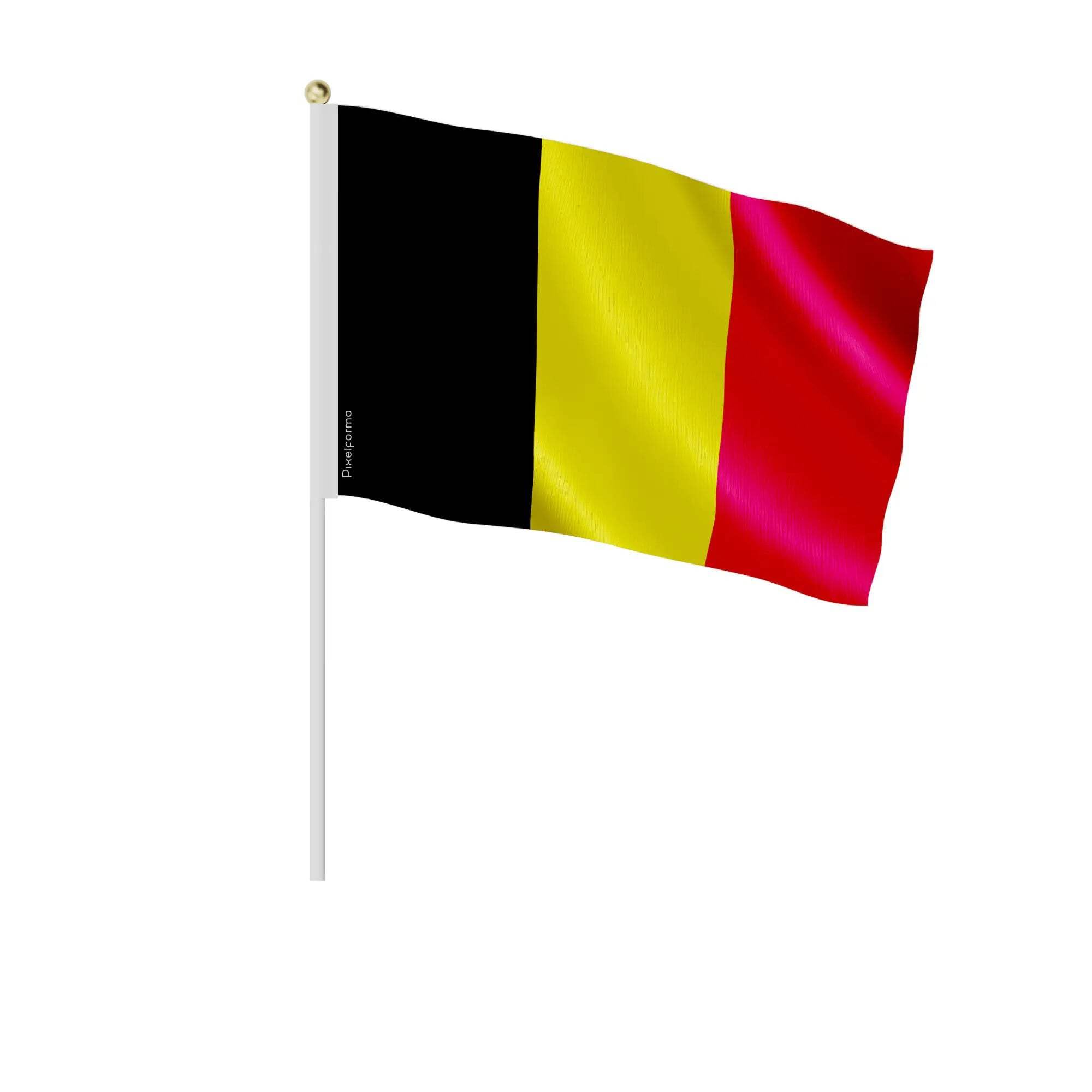 Drapeau Belgique 30x45cm en lot de 100 pièces mini pavillon belge pour supporters