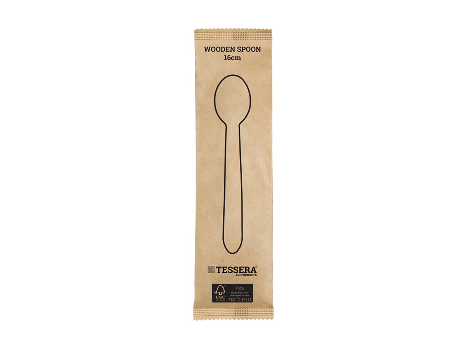 Cucchiaio in legno 16 cm naturale confezione da 100 pezzi
