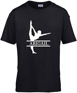 Personalised Gymnast Gym Name T-Shirt Dance Custom Girls Boys Unisex Gift Dancer Show Gymnastics