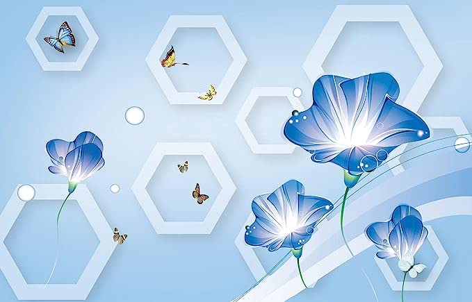 FLORAL DECOR self-Adhesive Peel and Stick Waterproof Decorative Blue Cherry Blossom Wallpaper,Wall Stickers for Home Decor, Living Room, Bedroom,Play Room(R020) 16X128 INCH (14 Square feet*1 Role) (B0BY8GH946) Amazon Price History, Amazon Price Tracker