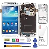 Display Touch Screen (AMOLED) Digitizer Assembly with Frame for Samsung Galaxy S4 (IV) SCH- I545 (Verizon) / SPH- L720 (Sprint) / SCH- R970 (U.S. Cellular) (for Repair Replacement) (White Frost)