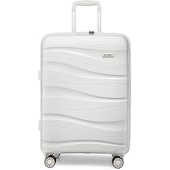 KONO Suitcase Trolley Travel Suitcase Medium Size Lightweight Hard Case