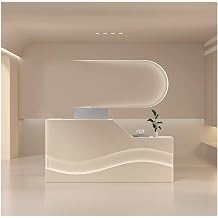 Modern Recept Desk with Ders - Slish Cashier Counter for Salons Offices & Beau Centers - Capno h 120 cm 47" - t for Retais.