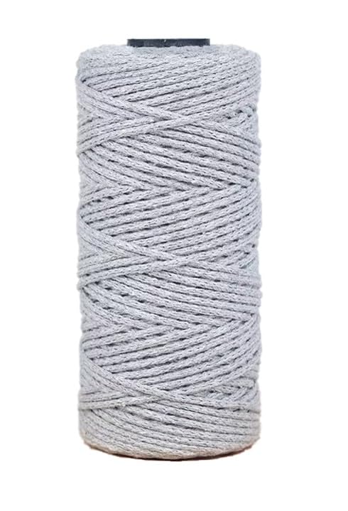 Fil coton creux 2 mm pour crocheter un cordon à épaisseurs régulières