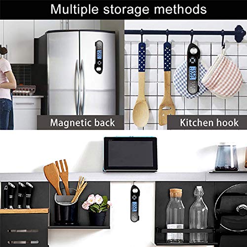 Termômetro digital para carne instantânea Termógrafo dobrável à prova d'água com sonda superlonga p