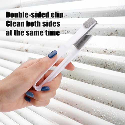 Image of Window Cleaner Tool with 6pcs Brushes, Blind Cleaner Duster Tool Washing Equipment Duster Brush for Window Shutters Car Vents Ceiling Fan Air Conditioner