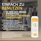 StaticEx Antistatik Spray Kleidung - Geruchsneutrales Antistatisches Spray, Anti Static für Kleidung, Teppich, Möbel & Textilien, Auto - Gegen statische Aufladung (100 ml (1er Pack))