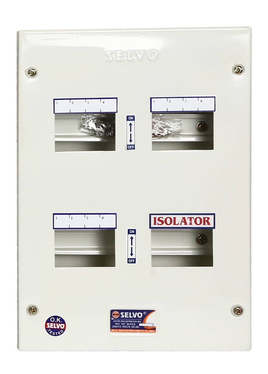 SELVO TPN SINGLE DOOR MCB DISTRIBUTION BOARD (4 Way)