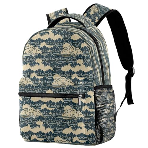 Sac à dos d'école ergonomique nuages chinois contre le mal de dos