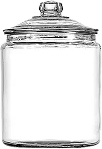 Anchor Hocking Heritage Hill 1 Gallon Glass Jar with Lid, Set of 2