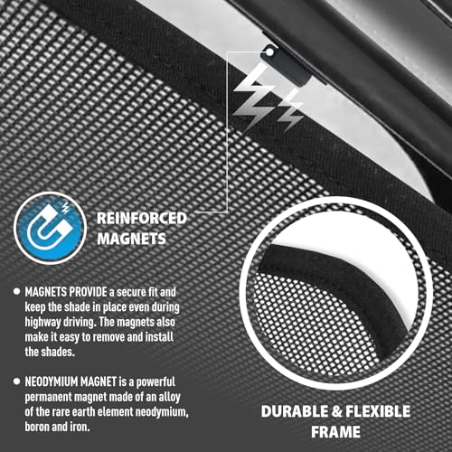 CLIM ART Magnetic Car Window Shades for Mazda CX-5 2017-2025 Custom-Fit Sun Blocker Curtains, Side Window Covers, Essential Car Accessories for Camping, Baby and Privacy Protection - MS0178 - Thumbnail 5