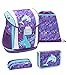 Produktbild Belmil Ergonomischer Schulranzen Set 4 - teilig Größen verstellbar Mädchen 1. 2. 3. 4. klasse - gepolsterter Hüftgurt und Brustgurt/Meerjungfrau, Mermaid/Lila, Purple (404-20 Mermaid)