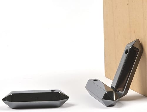 Vista 53 de Cuarzo rosa de 1.28 pulgadas (1.260 in) con piedras preciosas naturales hexagonales para hacer joyas, cuentas de curación de reiki de chakras