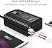 BESTEK 300W Power Inverter DC 12V to 110V AC Car Inverter with 4.2A Dual USB Car Adapter (Black)