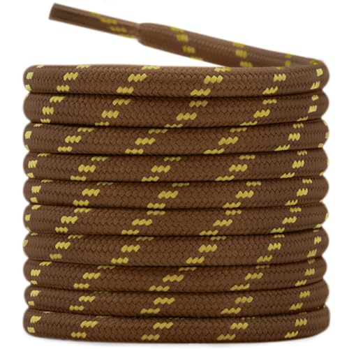 Image of DELELE 2 Pair Thick Round Climbing Shoelaces Hiking Shoe Laces Boot Laces