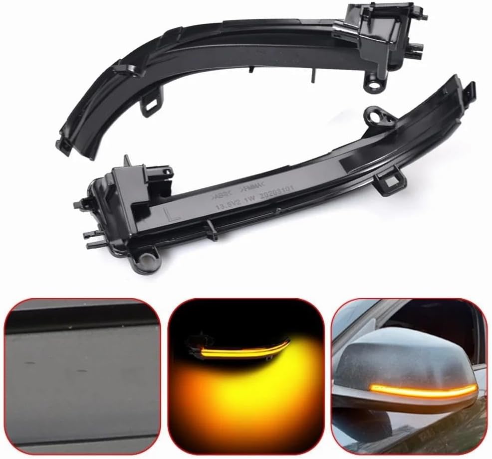 サイドマーカー スモークサイドミラーシーケンシャルダイナミックターンシグナルライト に適合する 1 2 3 4シリーズ に適合する