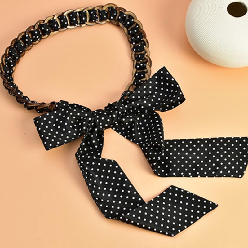 Fashion Floral Leopard Dot Print Braid Chiffon Waist Sash Belt Waistband Cinch Belt for Dresses Jeans Coat4
