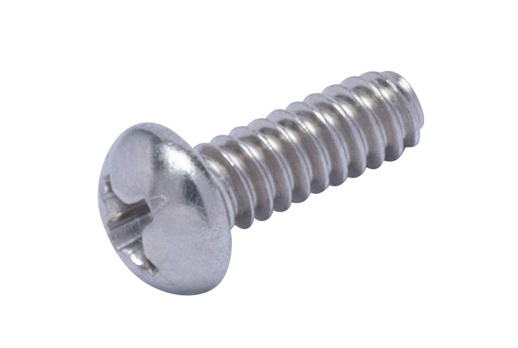 #6-32 X 3/8" Stainless Phillips Round Head Machine Screw, (100pc), Coarse Thread, 18-8 (304) Stainless Steel, by Bolt Dropper