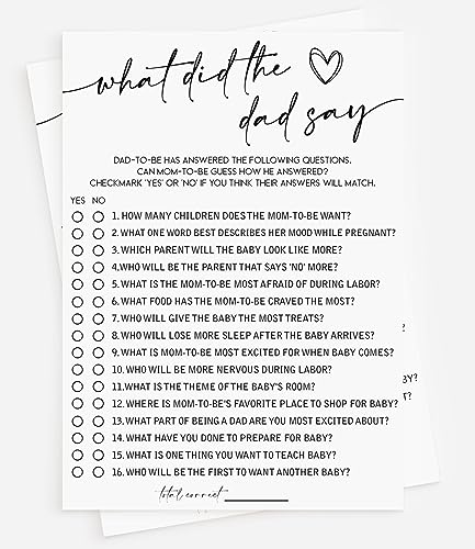 All Ewired Up 50 Baby Shower What Did The Dad Say Game (50-Cards) Fun Baby Shower Game Activity cover